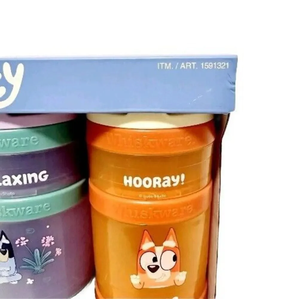 3-pk BLUEY Whiskware Kids Snack Containers BPA & Phthalate-free Dishwasher Safe